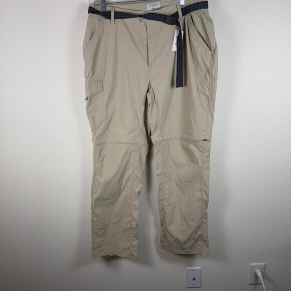 NWT L.L. Bean Tropicwear Cargo Zip Off Pant Size Large - Picture 1 of 4